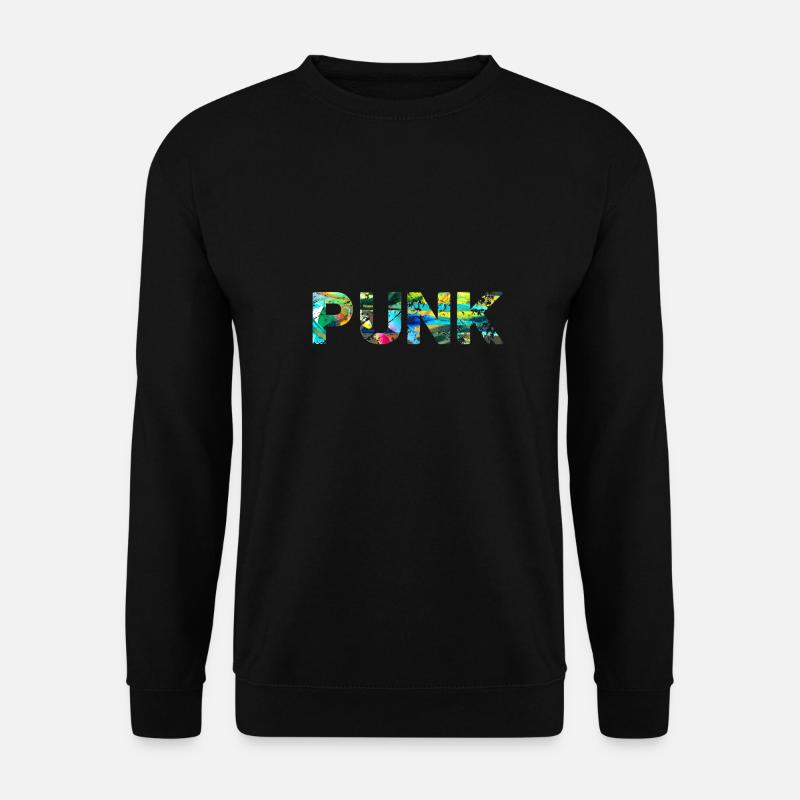 punk,punker,graffti,bunte schrift,typo - Unisex Pullover - Schwarz