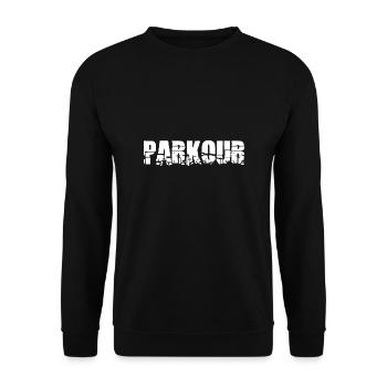 Parkour Shirt Parkour Breakdown Free Running Geschenk - Unisex Pullover - Schwarz - Vorne - Alina (178cm) & Michal (187cm)