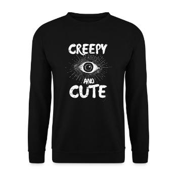 Creepy and Sweet - Unisex Sweatshirt - black - Front - Alina (178cm) & Michal (187cm)