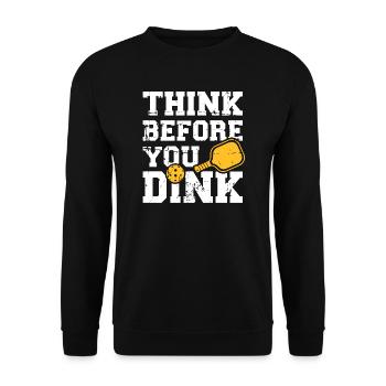 Pickleball - Unisex Sweatshirt - black - Front - Alina (178cm) & Michal (187cm)