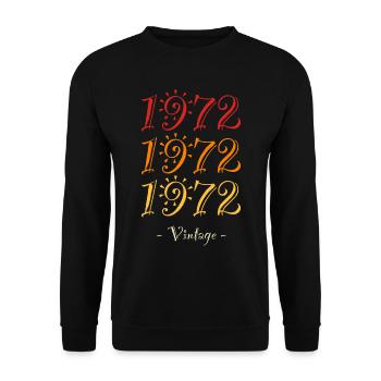1972 vintage - Unisex Sweatshirt - black - Front - Alina (178cm) & Michal (187cm)