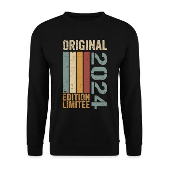 2024 | Édition Limitée cadeau d'anniversaire 2024 - Sweat-shirt Unisexe - noir - Devant - Alina (178cm) & Michal (187cm)