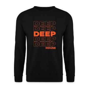 Deep-House-Musik - Unisex Pullover - Schwarz - Vorne - Alina (178cm) & Michal (187cm)