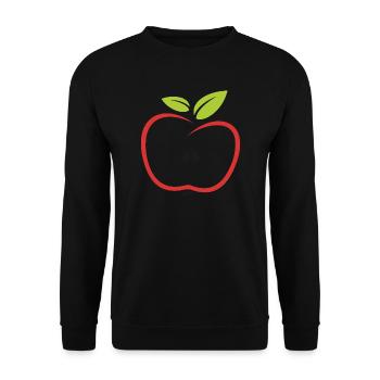 Apple apples fruit healthy vegetarian fruits - Unisex Sweatshirt - black - Front - Alina (178cm) & Michal (187cm)
