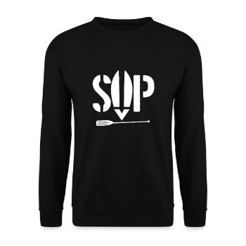 SUP board and paddle - Unisex Sweatshirt - black - Front - Alina (178cm) & Michal (187cm)