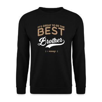Best Brother - Unisex Sweatshirt - black - Front - Alina (178cm) & Michal (187cm)