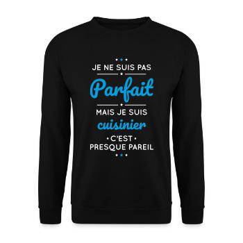 Je ne suis pas parfait mais je suis cuisinier - Sweat-shirt Unisexe - noir - Devant - Alina (178cm) & Michal (187cm)