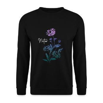 Natur - Unisex Pullover - Schwarz - Vorne - Alina (178cm) & Michal (187cm)