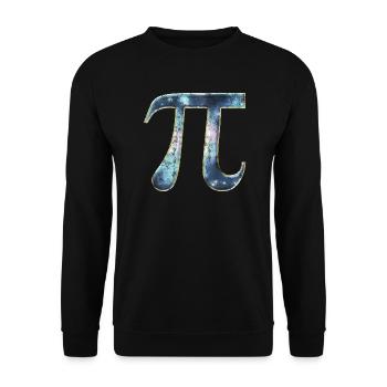 Symbole Pi, Math, Nombre, Nerd, Pi Day, Math - Sweat-shirt Unisexe - noir - Devant - Alina (178cm) & Michal (187cm)