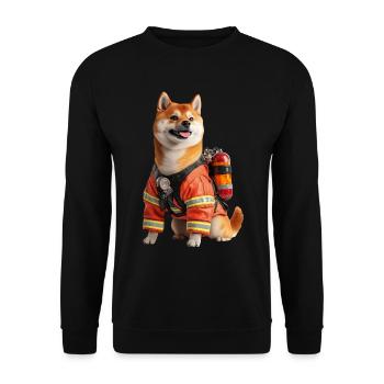 Shiba Inu - Unisex Pullover - Schwarz - Vorne - Alina (178cm) & Michal (187cm)