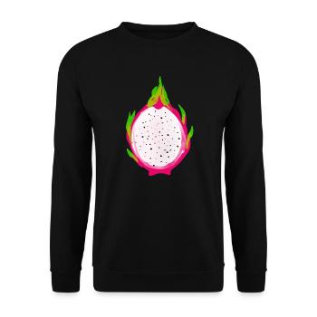 Drachenfrucht Kostüm Obst Frucht Drachen-Früchte - Unisex Pullover - Schwarz - Vorne - Alina (178cm) & Michal (187cm)
