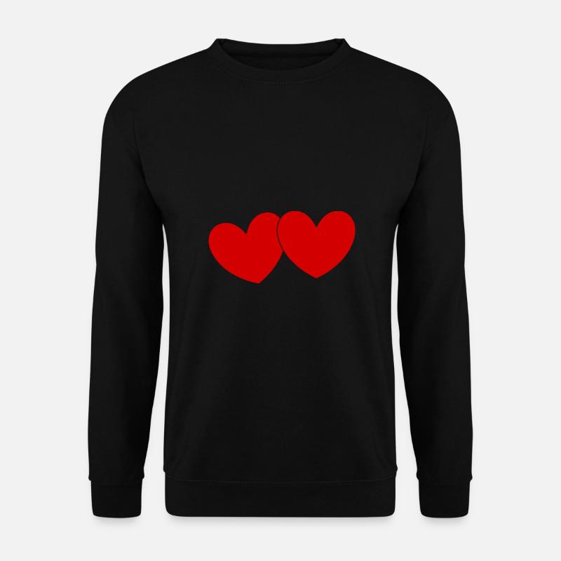 Valentinstag Rotes Herz, Valentinstag - Unisex Pullover - Schwarz