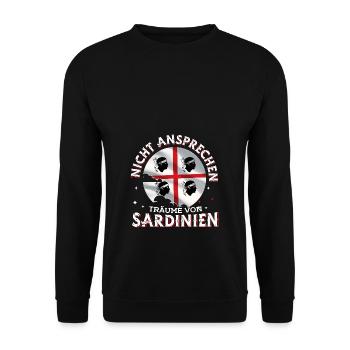 Träume von Sardinien Urlaub - Unisex Pullover - Schwarz - Vorne - Alina (178cm) & Michal (187cm)