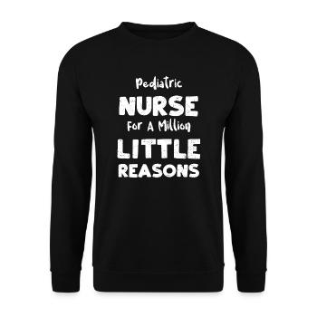Infirmière pédiatrique pour un million de li... - Sweat-shirt Unisexe - noir - Devant - Alina (178cm) & Michal (187cm)
