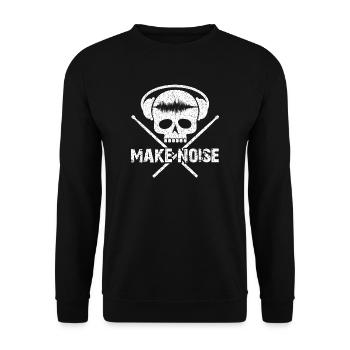 Make Noise Drumsticks Schlagzeuger - Unisex Pullover - Schwarz - Vorne - Alina (178cm) & Michal (187cm)