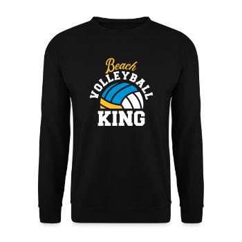 beach volleyball - Unisex Sweatshirt - black - Front - Alina (178cm) & Michal (187cm)