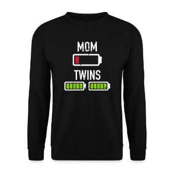 Zwillinge - Unisex Pullover - Schwarz - Vorne - Alina (178cm) & Michal (187cm)