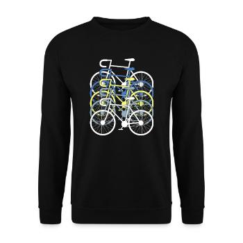 Bicycle Bike Road Bike Bicycle Collection - Unisex Sweatshirt - black - Front - Alina (178cm) & Michal (187cm)