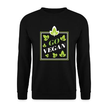 Un design Go Vegan pour de fiers végétaliens - Sweat-shirt Unisexe - noir - Devant - Alina (178cm) & Michal (187cm)