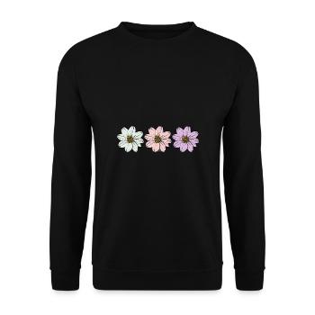 Flower pastel flower flowers pastel flowers lilac - Unisex Sweatshirt - black - Front - Alina (178cm) & Michal (187cm)