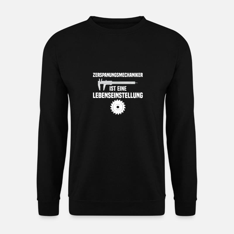Zerspanungsmechaniker CNC Dreher Fräser Geschenk - Unisex Pullover - Schwarz