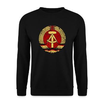 DDR Vintage Logo Emblem - Sweat-shirt Unisexe - noir - Devant - Alina (178cm) & Michal (187cm)