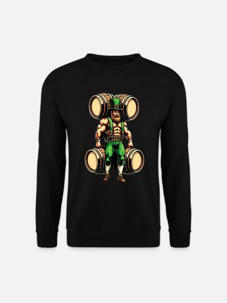 Strong Leprechaun (Irish Leprechaun) - Unisex Sweatshirt - black