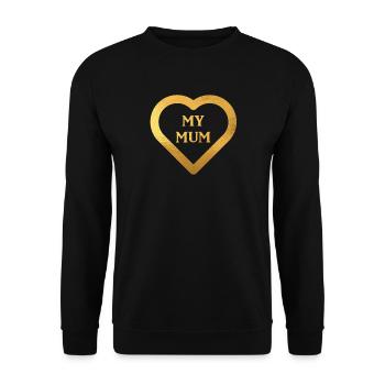 I Love my Mum - Mother's Day Shirts - Unisex Sweatshirt - black - Front - Alina (178cm) & Michal (187cm)