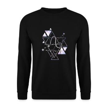 Zodiac Capricorn Triangles Hipster - Sweat-shirt Unisexe - noir - Devant - Alina (178cm) & Michal (187cm)