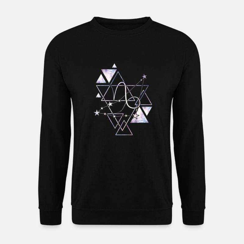 Sternzeichen Steinbock Hipster Dreiecke - Unisex Pullover - Schwarz