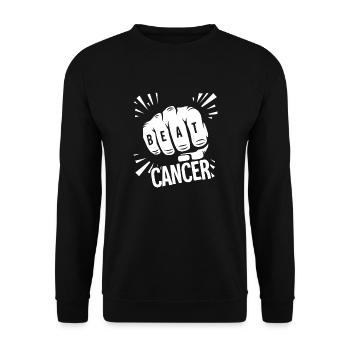 Beating Cancer - Beat Cancer - Unisex Sweatshirt - black - Front - Alina (178cm) & Michal (187cm)
