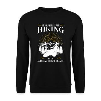 Cocker Spaniel américain - Sweat-shirt Unisexe - noir - Devant - Alina (178cm) & Michal (187cm)