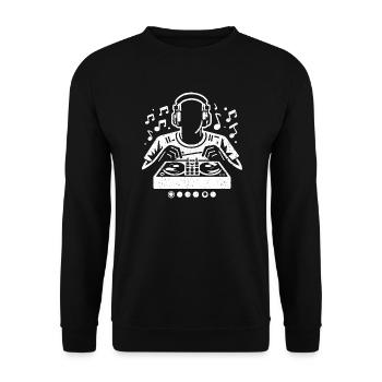 Jouer à la fête avec style - DJ Mixer Design - Sweat-shirt Unisexe - noir - Devant - Alina (178cm) & Michal (187cm)
