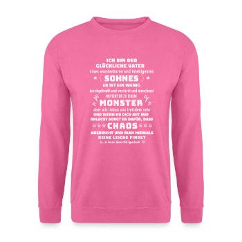 Papa Sohn Liebe - Unisex Pullover - Pink - Vorne