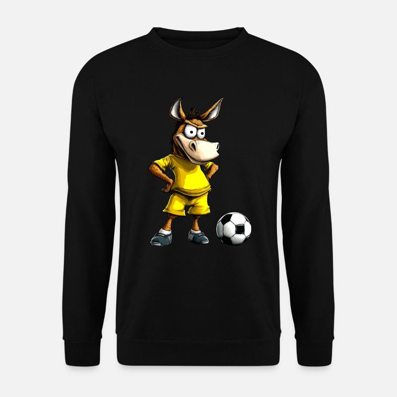 Esel Fussball - Unisex Pullover - Schwarz
