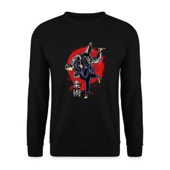 Jiu Jitsu martial arts jujutsu judo MMA gift - Unisex Sweatshirt - black - Front - Alina (178cm) & Michal (187cm)