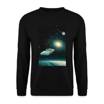 Where Are We Going? - Unisex Sweatshirt - black - Front - Alina (178cm) & Michal (187cm)
