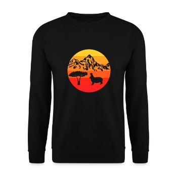Hippo Hippo Africa Zoo Animal Retro Hippo - Unisex Sweatshirt - black - Front - Alina (178cm) & Michal (187cm)