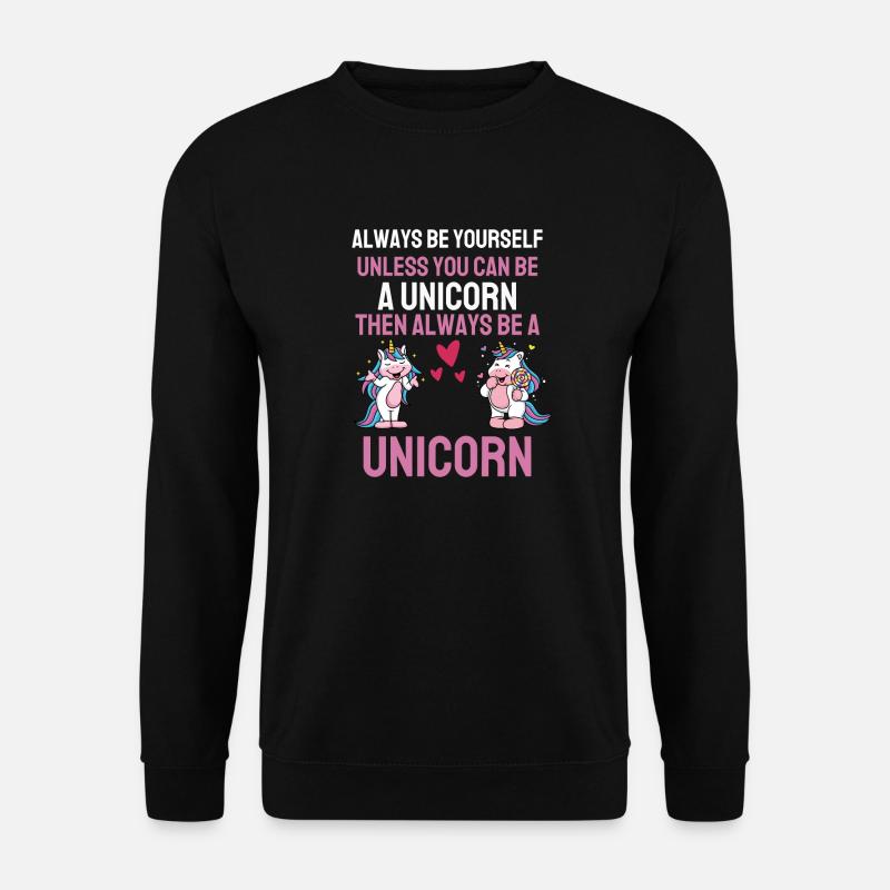 Fantasy Tierliebhaber Geschenk Lustiges Einhorn - Unisex Pullover - Schwarz