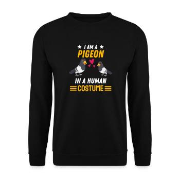 Pigeon Racing Pigeons Costume Cadeau Pigeon Drôle - Sweat-shirt Unisexe - noir - Devant - Alina (178cm) & Michal (187cm)