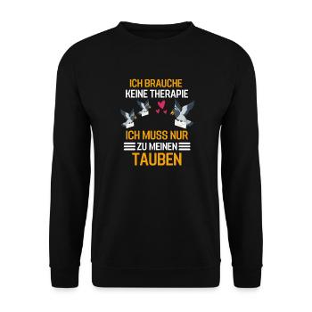 Taubenzüchter Taubenschlag Geschenk Lustiges Taube - Unisex Pullover - Schwarz - Vorne - Alina (178cm) & Michal (187cm)