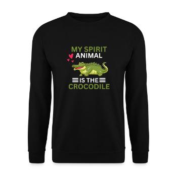 Prédateur Animal Lovers Cadeau Crocodile Drôle - Sweat-shirt Unisexe - noir - Devant - Alina (178cm) & Michal (187cm)