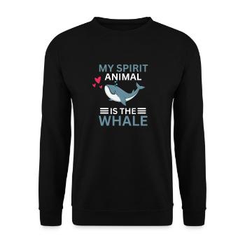 Ocean Animal Predator Cadeau Funny Whale - Sweat-shirt Unisexe - noir - Devant - Alina (178cm) & Michal (187cm)