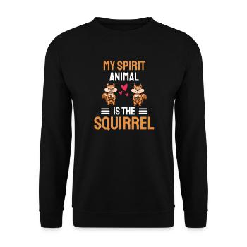 Cadeau de rongeur animal forestier drôle écureuil - Sweat-shirt Unisexe - noir - Devant - Alina (178cm) & Michal (187cm)