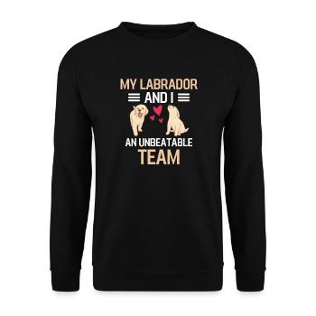 My Labrador and I Dog Gift Labrador - Unisex Sweatshirt - black - Front - Alina (178cm) & Michal (187cm)