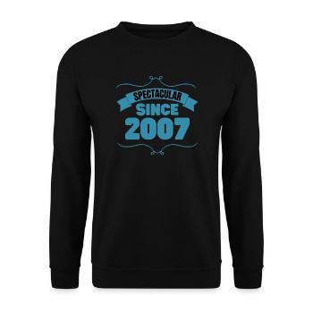 16th birthday gift Spectacular since 2007 - Unisex Sweatshirt - black - Front - Alina (178cm) & Michal (187cm)