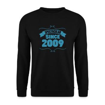 Cadeau 14e anniversaire Spectaculaire depuis 2009 - Sweat-shirt Unisexe - noir - Devant - Alina (178cm) & Michal (187cm)
