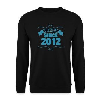 11th birthday gift Spectacular since 2012 - Unisex Sweatshirt - black - Front - Alina (178cm) & Michal (187cm)