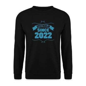 Cadeau 1er anniversaire Spectaculaire depuis 2022 - Sweat-shirt Unisexe - noir - Devant - Alina (178cm) & Michal (187cm)