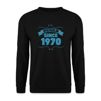 53rd birthday gift Spectacular since 1970 - Unisex Sweatshirt - black - Front - Alina (178cm) & Michal (187cm)